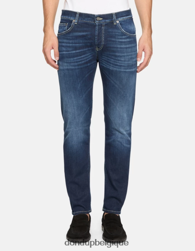 Hommes vêtements DONDUP bleu jean slim en denim stretch Mius 8826D0591