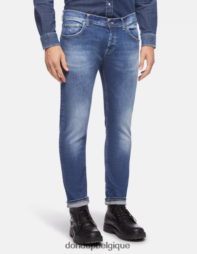 Hommes vêtements DONDUP bleu jean slim en denim stretch Mius 8826D0616