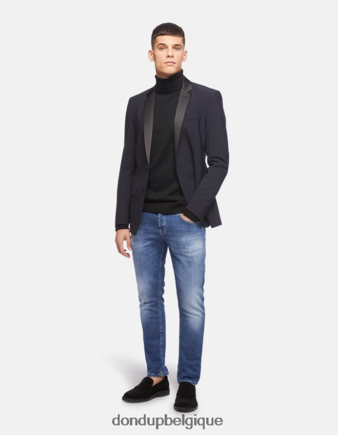 Hommes vêtements DONDUP bleu jean slim en denim stretch Mius 8826D0616