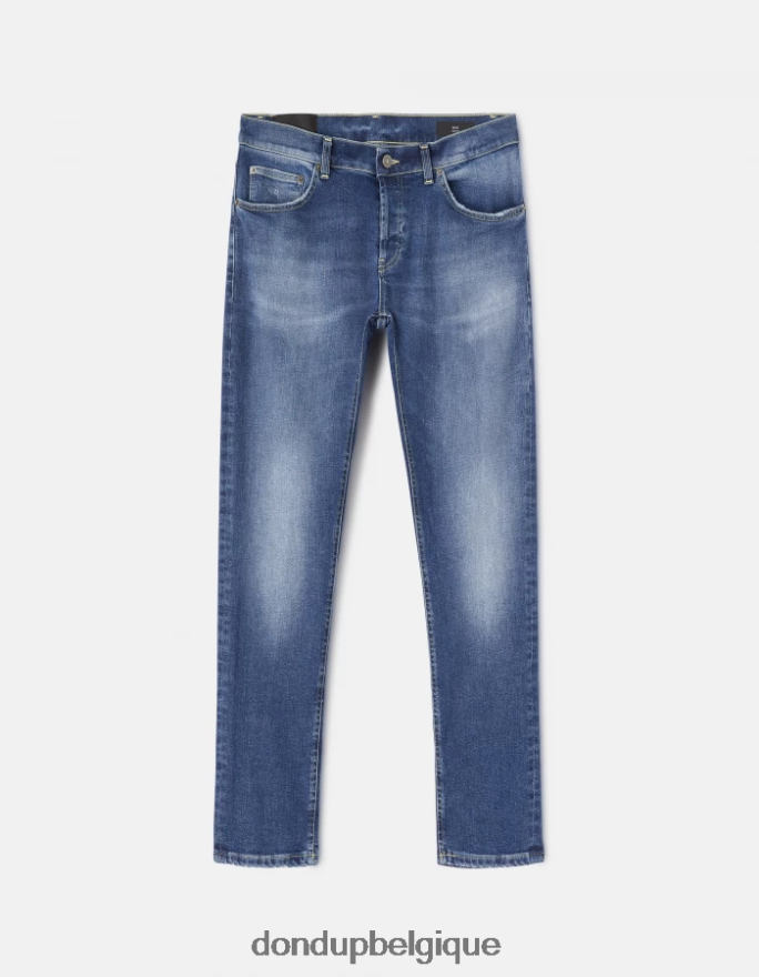 Hommes vêtements DONDUP bleu jean slim en denim stretch Mius 8826D0616