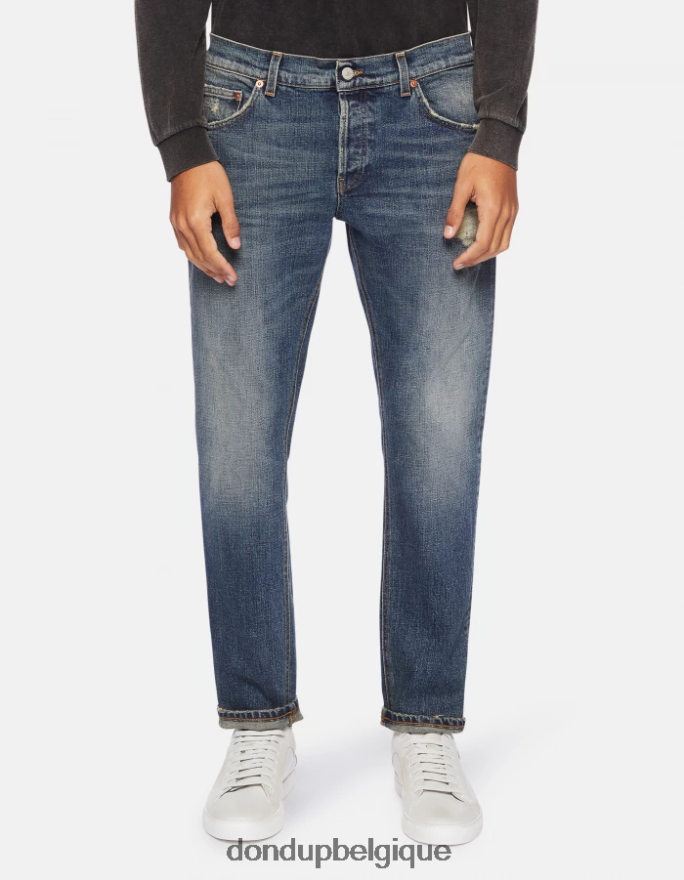 Hommes vêtements DONDUP bleu jean slim en denim stretch Mius 8826D0622