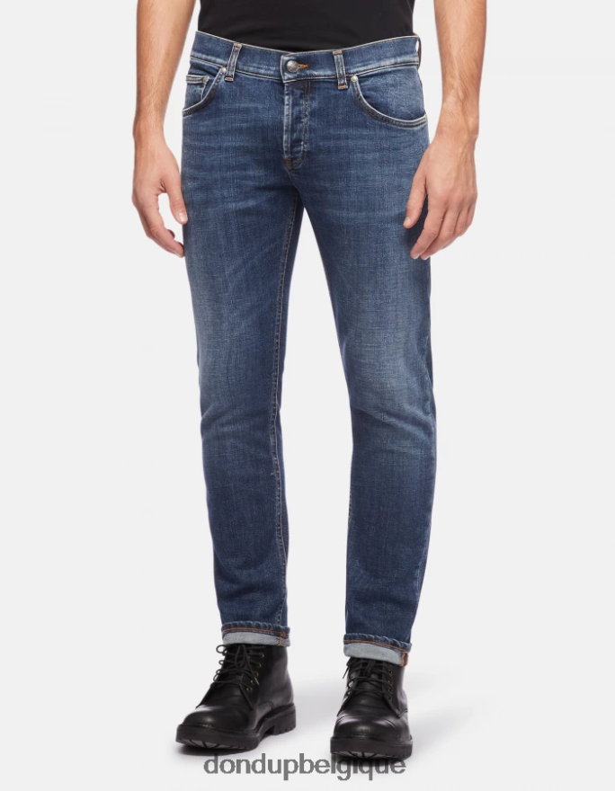 Hommes vêtements DONDUP bleu jean slim en denim stretch Mius 8826D0631