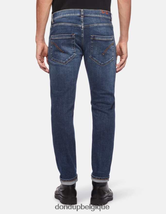 Hommes vêtements DONDUP bleu jean slim en denim stretch Mius 8826D0631