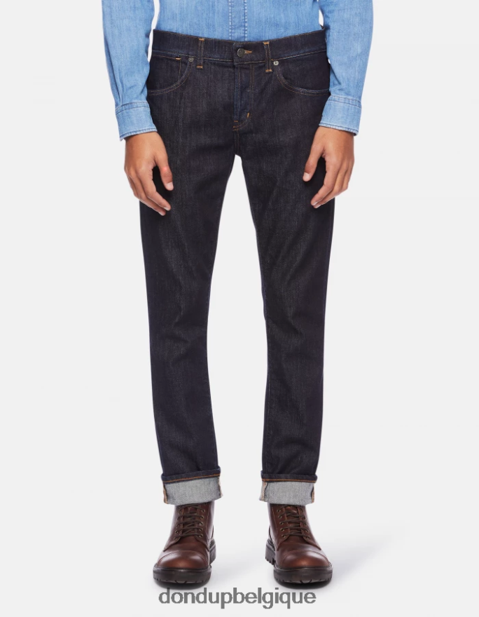 Hommes vêtements DONDUP bleu jean travis slim fit en denim de cachemire stretch 8826D0604