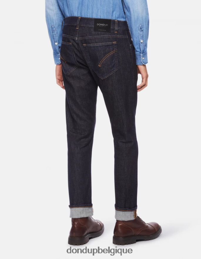 Hommes vêtements DONDUP bleu jean travis slim fit en denim de cachemire stretch 8826D0604