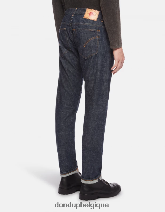 Hommes vêtements DONDUP bleu jean travis slim fit en denim selvedge rigide 8826D0608