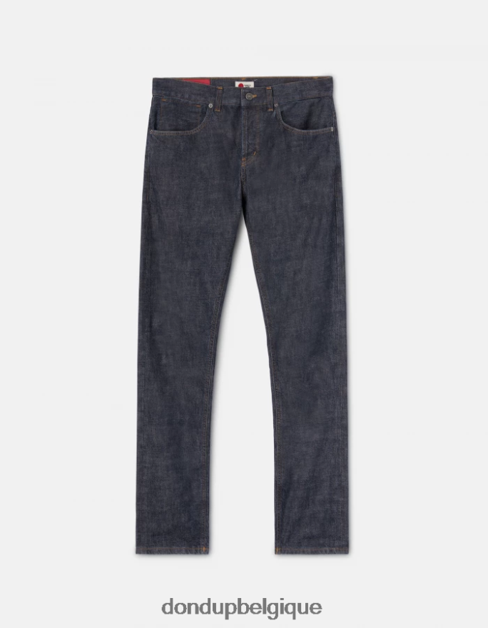 Hommes vêtements DONDUP bleu jean travis slim fit en denim selvedge rigide 8826D0608