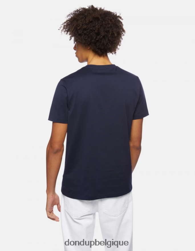 Hommes vêtements DONDUP bleu marine t-shirt coupe classique 8826D0800