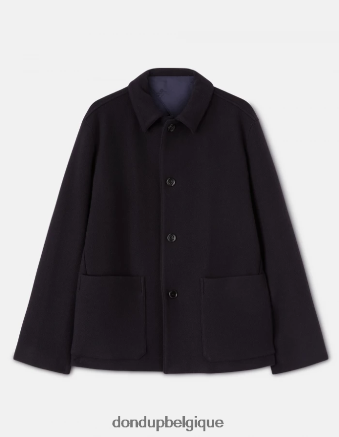 Hommes vêtements DONDUP bleu marine veste en tissu à simple boutonnage 8826D0913