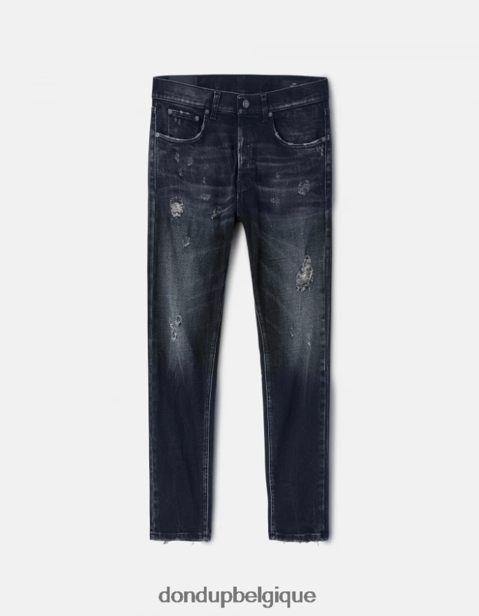 Hommes vêtements DONDUP bleu touareg jean coupe carotte dian en denim stretch 8826D0656