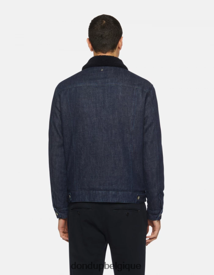 Hommes vêtements DONDUP bleu veste en jean coupe slim 8826D0909