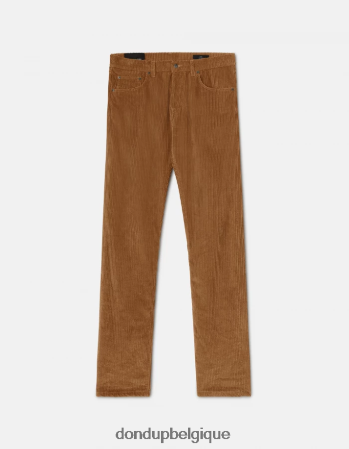 Hommes vêtements DONDUP cannelle pantalon icon en velours coupe classique 34 pouces 8826D0558