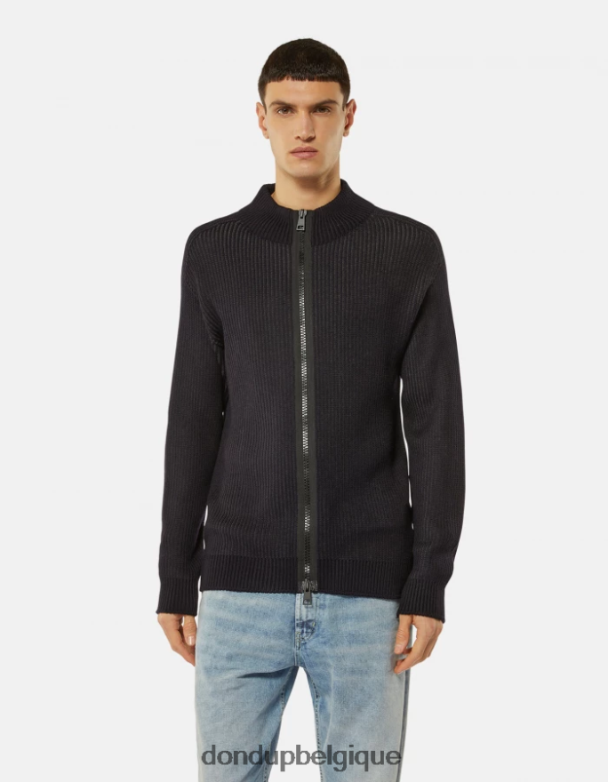 Hommes vêtements DONDUP fumée cardigan coupe classique en laine mélangée 8826D0877