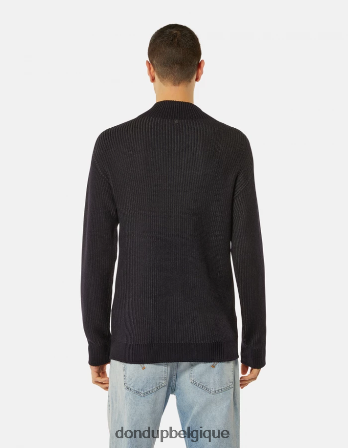 Hommes vêtements DONDUP fumée cardigan coupe classique en laine mélangée 8826D0877