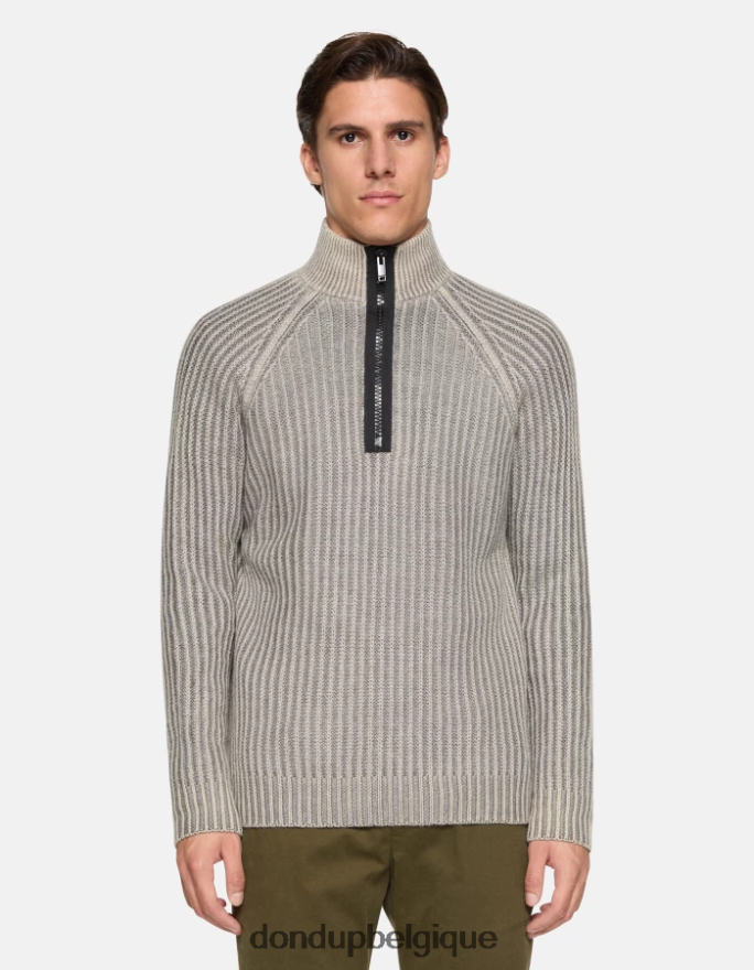 Hommes vêtements DONDUP gris pull col roulé coupe classique en laine 8826D0866