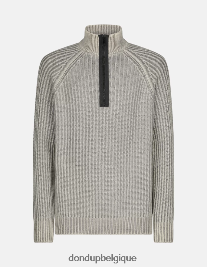 Hommes vêtements DONDUP gris pull col roulé coupe classique en laine 8826D0866