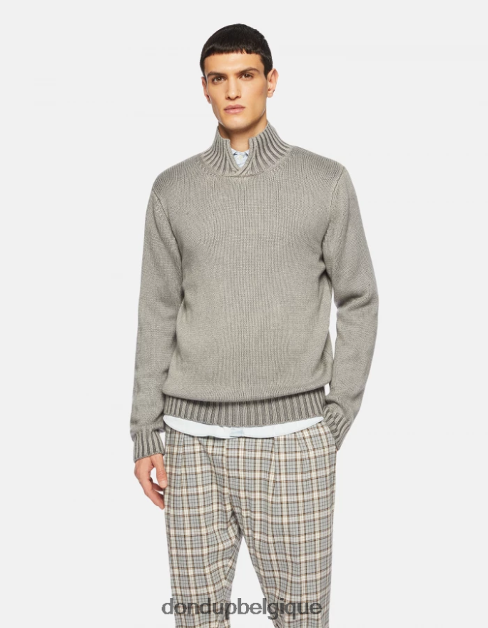 Hommes vêtements DONDUP gris pull en laine à col cheminée 8826D0892