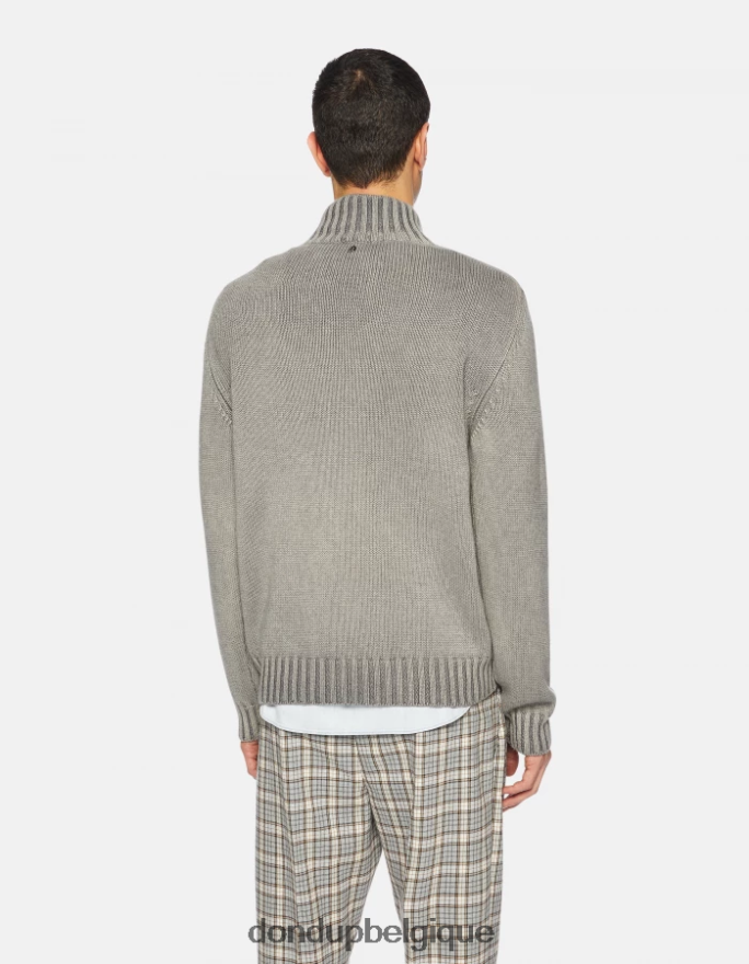 Hommes vêtements DONDUP gris pull en laine à col cheminée 8826D0892