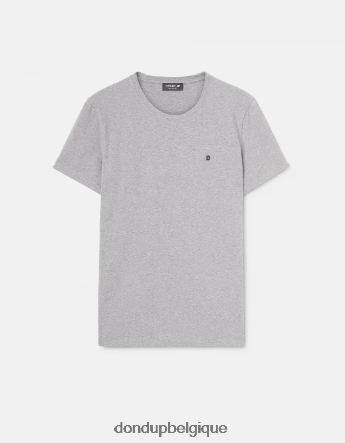 Hommes vêtements DONDUP gris t-shirt slim en jersey 8826D0792