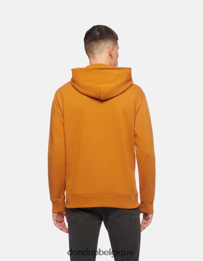 Hommes vêtements DONDUP jaune ocre sweat à capuche coupe classique 8826D0847