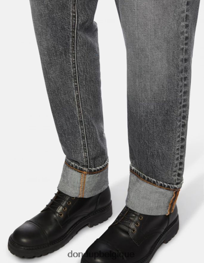 Hommes vêtements DONDUP noir Paco - Jean ample 34 pouces en denim stretch 8826D0599