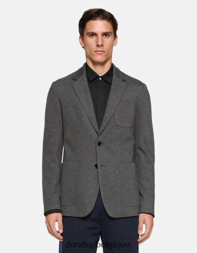 Hommes vêtements DONDUP noir blazer à simple boutonnage 8826D0929