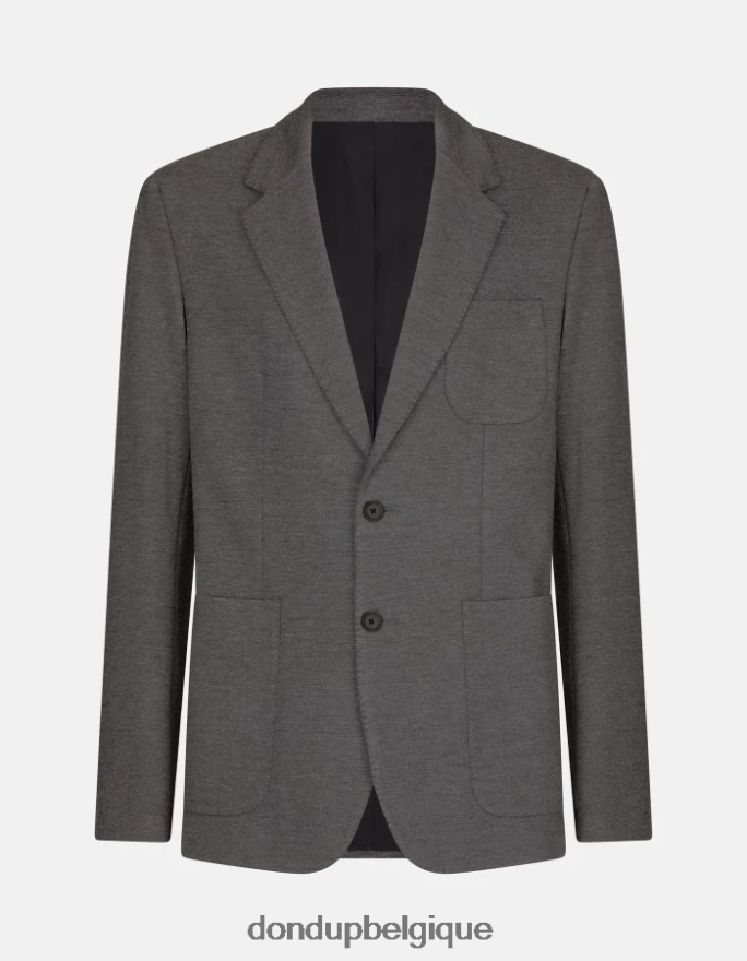 Hommes vêtements DONDUP noir blazer à simple boutonnage 8826D0929