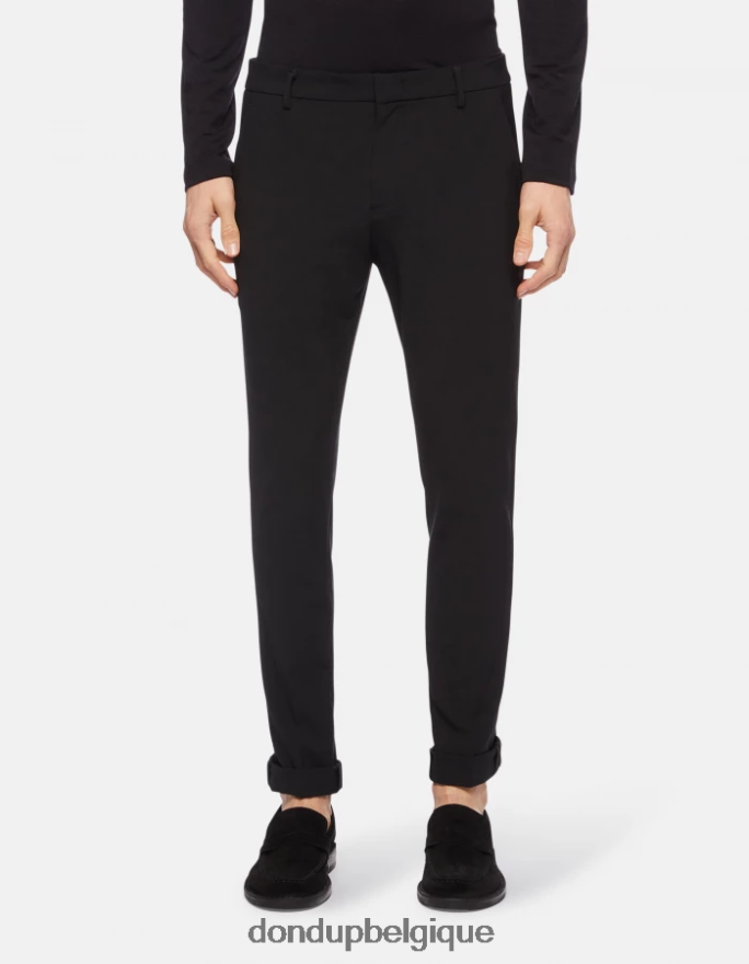 Hommes vêtements DONDUP noir pantalon slim en laine gaubert 8826D0705