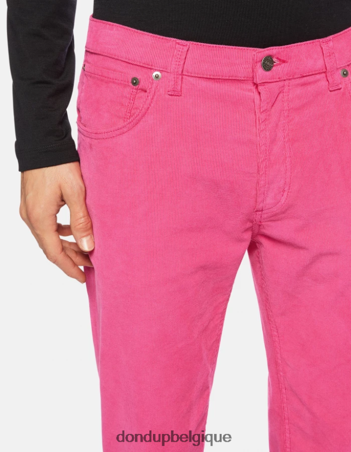 Hommes vêtements DONDUP orchidée pantalon carotte en velours Brighton 8826D0569