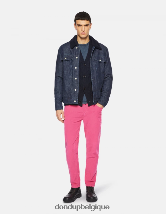 Hommes vêtements DONDUP orchidée pantalon carotte en velours Brighton 8826D0569