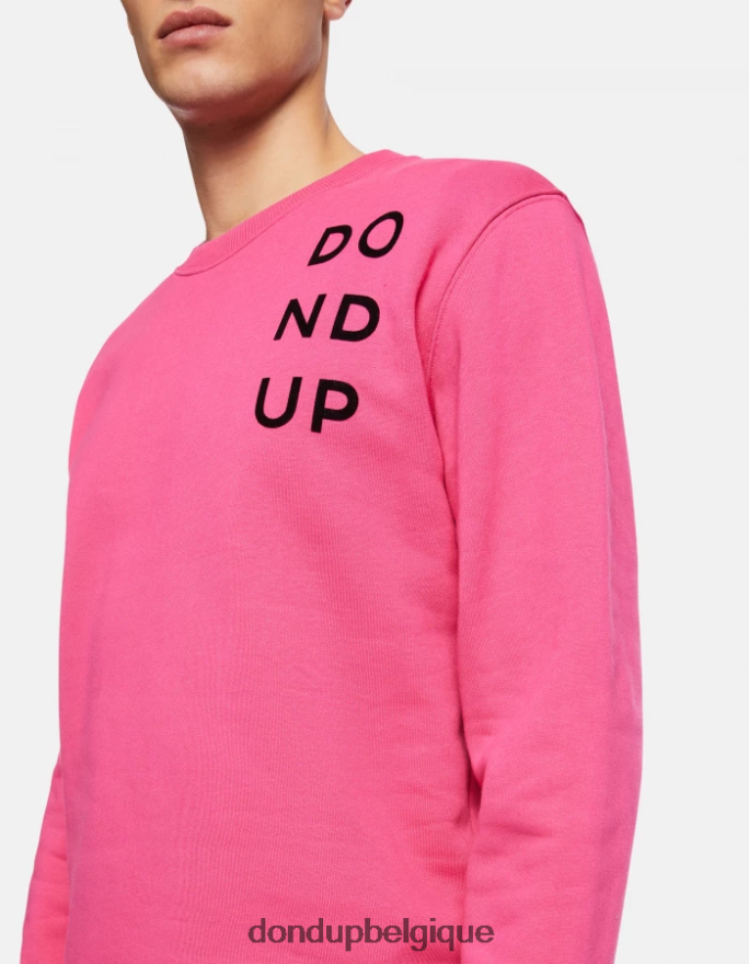 Hommes vêtements DONDUP orchidée sweat-shirt coupe classique à col rond 8826D0846