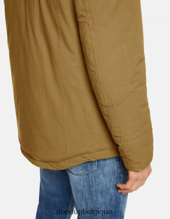 Hommes vêtements DONDUP taupe veste militaire coupe classique en tissu technique 8826D0907