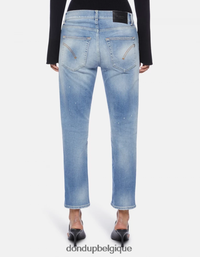 femmes vêtements DONDUP bleu jean slim en denim stretch Daila 8826D084