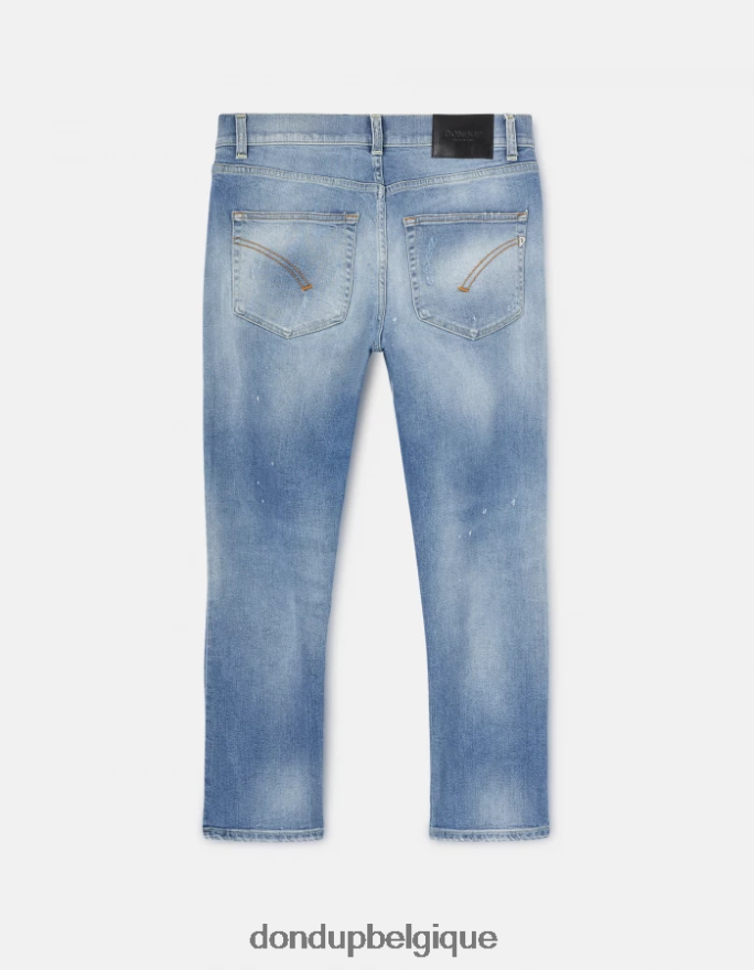 femmes vêtements DONDUP bleu jean slim en denim stretch Daila 8826D084