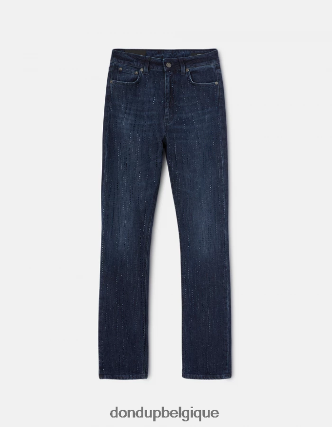 femmes vêtements DONDUP bleu jean slim en denim stretch Marie 8826D049