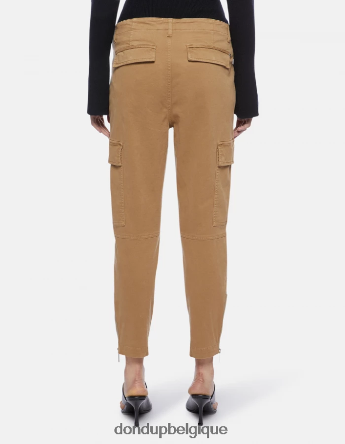 femmes vêtements DONDUP sable pantalon cargo en coton eve 8826D0162