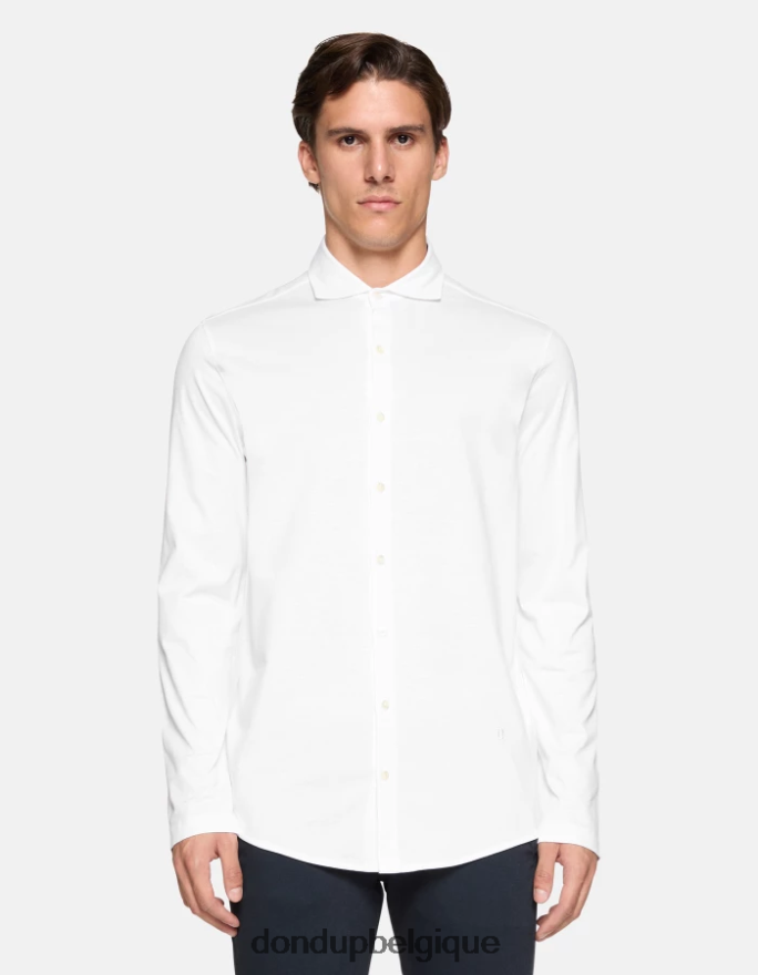 Hommes vêtements DONDUP blanc chemise coupe classique 8826D0849